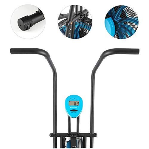 CapitalSports Stormstrike - Bicicleta estática ergométrica, Carga máx. hasta 120 kg, Pantalla integrada, Altura sillín Regulable en 7 Niveles, Entrenamiento Dual (Piernas y Brazos), Antracita