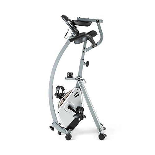 CapitalSports Trajector Bicicleta estática Plegable (Dispositivo de Entrenamiento con 3Kg de Masa giratoria, sillín Extra Ancho, 8 Niveles de Resistencia, Monitor) - Plateado CapitalSports Trajector Bicicleta estática Plegable (Dispositivo de Entrenamiento con 3Kg de Masa giratoria, sillín Extra Ancho, 8 Niveles de Resistencia, Monitor) - Plateado