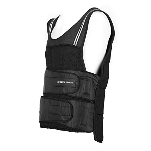 CapitalSports Vestpro 20 Fitness Edition - Chaleco de Peso de 20 kg, 38 x Pesas de Caucho (430 g), Ajuste del Peso, Correas de Nylon con Velcro, Cintas reflectoras, Acolchado, Resistente, Negro CapitalSports Vestpro 20 Fitness Edition - Chaleco de Peso de 20 kg, 38 x Pesas de Caucho (430 g), Ajuste del Peso, Correas de Nylon con Velcro, Cintas reflectoras, Acolchado, Resistente, Negro