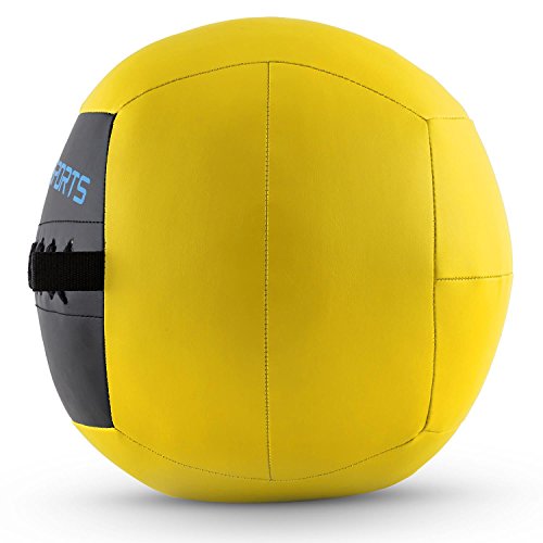 CapitalSports Wallba 4 Balón Medicinal de Cuero sintético (Peso 4 kg, Forro Exterior, Costuras resistententes, Superficie manejable, Esfera Ejercicios Gimnasia, Pelota Agarre Adecuado para entrenami CapitalSports Wallba 4 Balón Medicinal de Cuero sintético (Peso 4 kg, Forro Exterior, Costuras resistententes, Superficie manejable, Esfera Ejercicios Gimnasia, Pelota Agarre Adecuado para entrenami