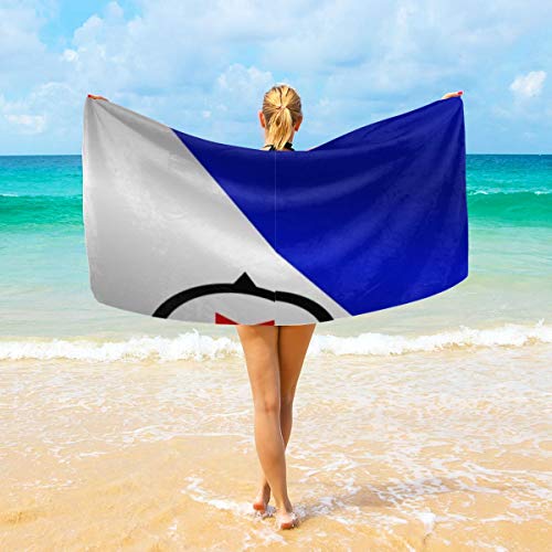 Caps big Toalla de Microfibra Flag of Bonaire Toalla Suave de Gran tamaño de Secado rápido para Piscina, Gimnasio, Deporte, Viaje, Toalla de Playa