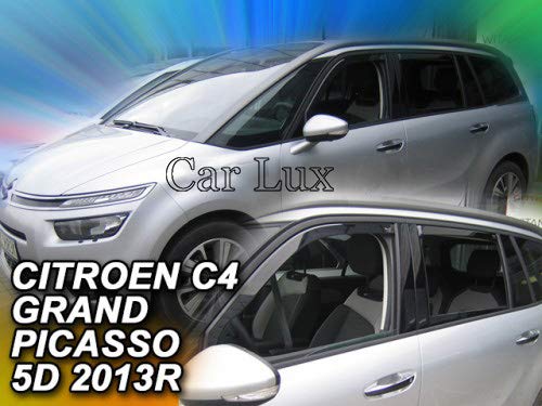 Car Lux AR00244 - Derivabrisas Deflectores de Aire Cortavientos de Viento Delanteros y Traseros para C4 Grand Picasso a Partir de 2013-