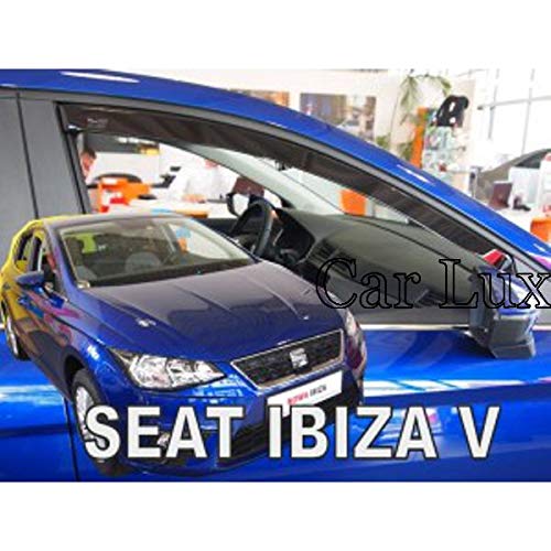 Car Lux AR01416 - Derivabrisas Deflectores de Aire Cortavientos de Ventanillas Delanteros para Ibiza 6F Desde 2017-