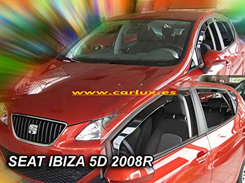 Car Lux AR03619 - Derivabrisas Deflectores de Viento Delanteros para Ibiza 6J 5 Puertas