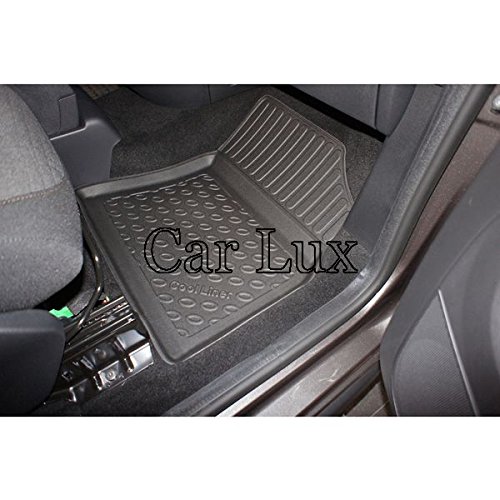 Car Lux DUO2920 - Kit Conjunto de Alfombra y Alfombrillas a Medida Tipo cubeta Exclusiv con Borde Alto para Berlingo II