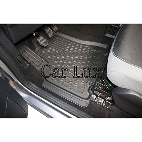 Car Lux DUO2920 - Kit Conjunto de Alfombra y Alfombrillas a Medida Tipo cubeta Exclusiv con Borde Alto para Berlingo II