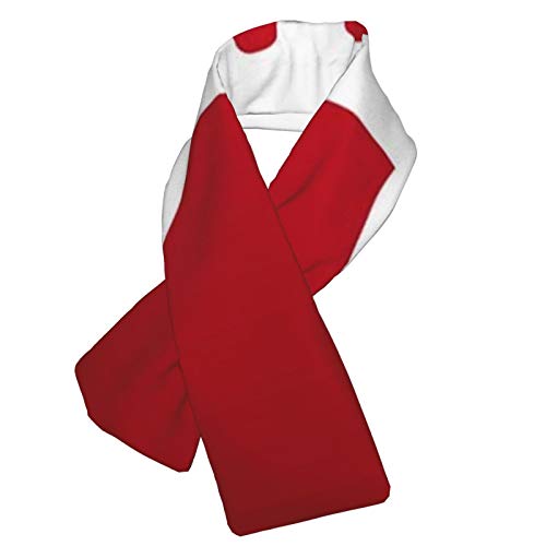 Cara de reno en rojo vacaciones carteles bufandas de franela cálido cuello polaina bufanda cruzada babero bufanda y envolturas para mujeres niñas