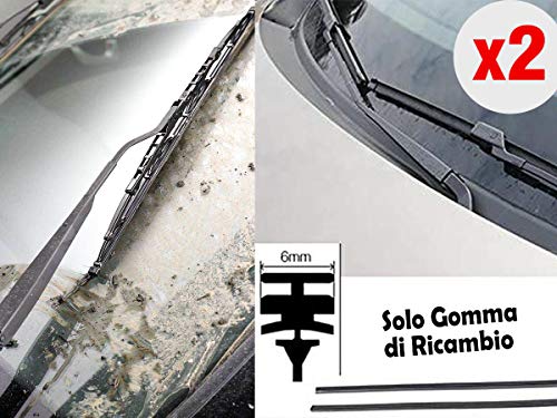 CARALL S02896 Par 2 Piezas de Recambio Goma Plana 26 '' 650mm Reemplazo Universal para Limpiaparabrisas de Hierro CARALL S02896 Par 2 Piezas de Recambio Goma Plana 26 '' 650mm Reemplazo Universal para Limpiaparabrisas de Hierro
