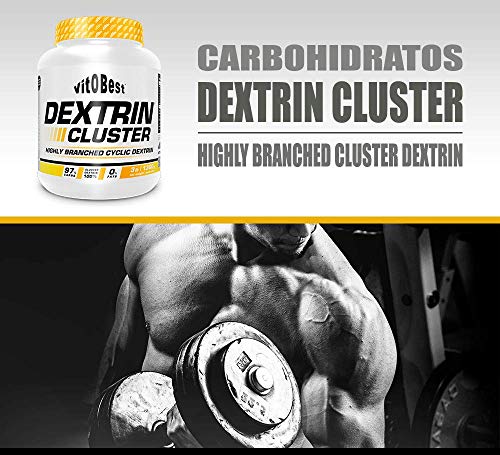 Carbohidratos DEXTRIN CLUSTER 3 lb - Dextrina en Polvo con Hidratos de Carbono - Suplementos Deportivos y Suplementos Alimentación - Vitobest