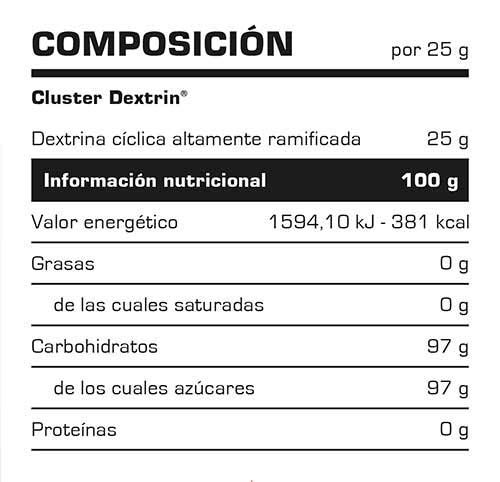 Carbohidratos DEXTRIN CLUSTER 3 lb - Dextrina en Polvo con Hidratos de Carbono - Suplementos Deportivos y Suplementos Alimentación - Vitobest