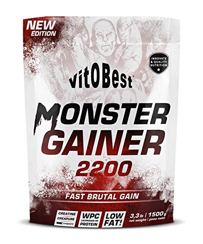 Carbohidratos MONSTER GAINER 2200 - Suplementos Alimentación y Suplementos Deportivos - Vitobest (Chocolate, 1,5 Kg)