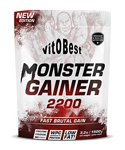 Carbohidratos MONSTER GAINER 2200 - Suplementos Alimentación y Suplementos Deportivos - Vitobest (Fresa, 1,5 Kg) Carbohidratos MONSTER GAINER 2200 - Suplementos Alimentación y Suplementos Deportivos - Vitobest (Fresa, 1,5 Kg)
