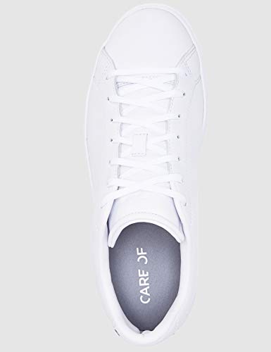 CARE OF by PUMA Leather Platform Court Low-Top Sneakers, Blanco(White White), 37 EU