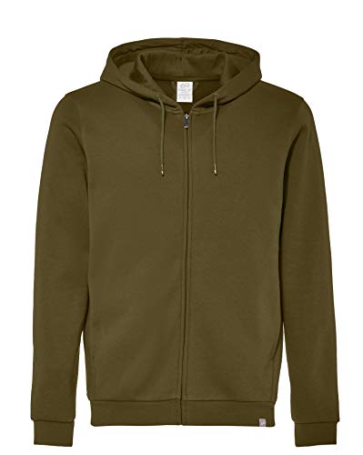 CARE OF by PUMA Sudadera con capucha, forro y cremallera de manga larga para hombre, Verde (Green), S, Label: S