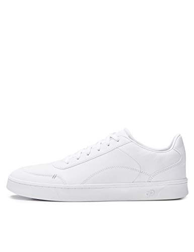 CARE OF by PUMA Zapatillas bajas en cuero para hombre, Blanco White, 42.5 EU CARE OF by PUMA Zapatillas bajas en cuero para hombre, Blanco White, 42.5 EU