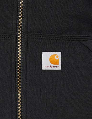 Carhartt Rockland Quilt-Lined Full-Zip Hooded Sweatshirt suéter, Black, L para Hombre