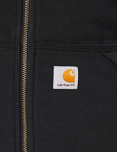 Carhartt Rockland Quilt-Lined Full-Zip Hooded Sweatshirt suéter, Black, L para Hombre