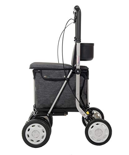 Carlett 900 - Andador con Carro de Compras, Gris