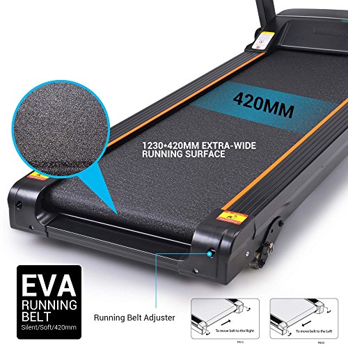 Caroma Cinta de Correr Electrica Plegable para Casa, Cinta para Andar con 12 programas 14 km/h,Control de Aplicaciones Bocina Bluetooth,Cintas de Correr con Manual Inclinacion para Ejercicio en Casa