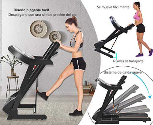 Caroma Cinta de Correr Electrica Plegable para Casa, Cinta para Andar con 12 programas 14 km/h,Control de Aplicaciones Bocina Bluetooth,Cintas de Correr con Manual Inclinacion para Ejercicio en Casa Caroma Cinta de Correr Electrica Plegable para Casa, Cinta para Andar con 12 programas 14 km/h,Control de Aplicaciones Bocina Bluetooth,Cintas de Correr con Manual Inclinacion para Ejercicio en Casa