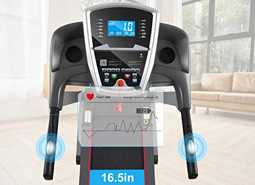 Caroma Cinta de Correr Electrica Plegable para Casa, Cinta para Andar con 12 programas 14 km/h,Control de Aplicaciones Bocina Bluetooth,Cintas de Correr con Manual Inclinacion para Ejercicio en Casa