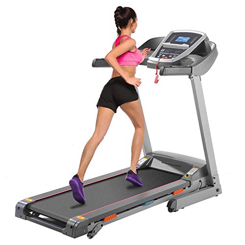 Caroma Cinta de Correr Plegable Portátil, Cinta de Correr para Hogar con Manual Inclinado 2200w, Velocidad hasta 14km/h, Máquina Fitness de 12 Programas & Pulsómetro, 150kg de Peso Máximo, MP3 BT App