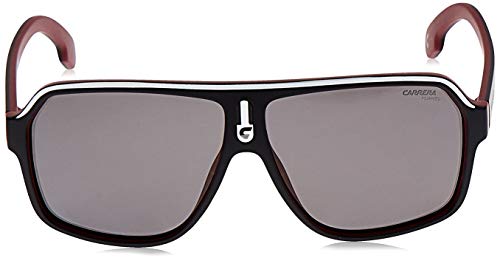 Carrera 1001/S M9 BLX Gafas de sol, Negro (Matt Black Ruthe Crystal Red/Grey Grey), 62 Unisex Adulto