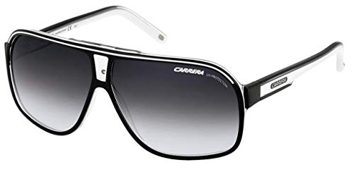 Carrera Grand Prix 2 9O T4M Gafas de sol, Negro (Black White/Grey Gradient), 64 Unisex Adulto