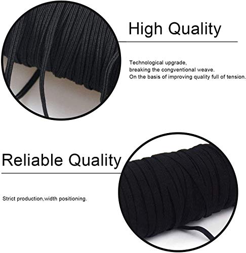 Carrete de cinta elástica para coser manualidades de 6 mm 1/4 pulgadas 50 metros trenzado cuerda cuerda para ropa cubierta acanalada DIY Ear Loop coser colcha Cuff Carrete de cinta elástica para coser manualidades de 6 mm 1/4 pulgadas 50 metros trenzado cuerda cuerda para ropa cubierta acanalada DIY Ear Loop coser colcha Cuff
