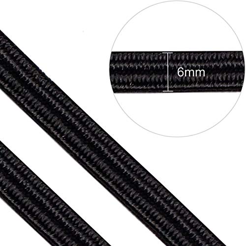 Carrete de cinta elástica para coser manualidades de 6 mm 1/4 pulgadas 50 metros trenzado cuerda cuerda para ropa cubierta acanalada DIY Ear Loop coser colcha Cuff Carrete de cinta elástica para coser manualidades de 6 mm 1/4 pulgadas 50 metros trenzado cuerda cuerda para ropa cubierta acanalada DIY Ear Loop coser colcha Cuff