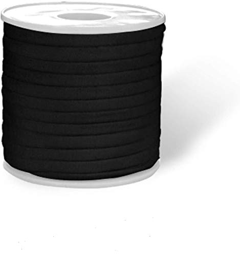 Carrete de cinta elástica para coser manualidades de 6 mm 1/4 pulgadas 50 metros trenzado cuerda cuerda para ropa cubierta acanalada DIY Ear Loop coser colcha Cuff