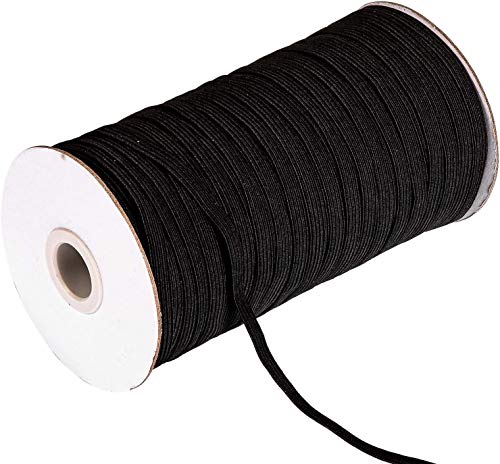 Carrete de cinta elástica para coser manualidades de 6 mm 1/4 pulgadas 50 metros trenzado cuerda cuerda para ropa cubierta acanalada DIY Ear Loop coser colcha Cuff