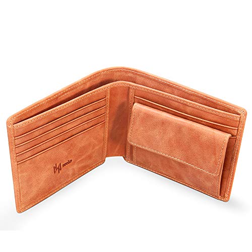 Cartera de Cuero Marrón Auténtico Hecho a Mano para Hombre y Adolescente de la Marca Francesa Neeko Lujo - Billetera de Bolsillo en Piel Real y Tarjetero Minimalista con Protección RFID Cartera de Cuero Marrón Auténtico Hecho a Mano para Hombre y Adolescente de la Marca Francesa Neeko Lujo - Billetera de Bolsillo en Piel Real y Tarjetero Minimalista con Protección RFID