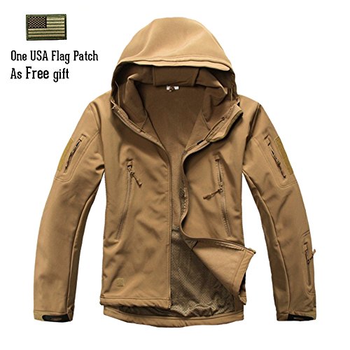 CARWORNIC - Chaqueta táctica para hombre, Softshell, resistente al agua, militar, forro polar, para invierno, para exterior, deporte, senderismo, caza