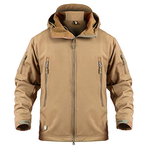 CARWORNIC - Chaqueta táctica para hombre, Softshell, resistente al agua, militar, forro polar, para invierno, para exterior, deporte, senderismo, caza