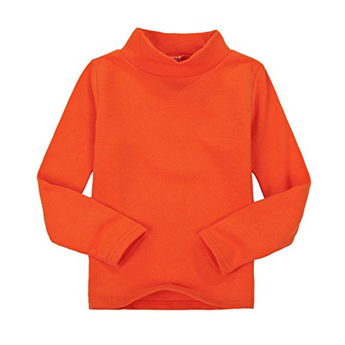Casa Niños unisex Tops chica niña de manga larga camiseta de algodón cuello alto Tee variedad de colores (tamaño 2-6 años)