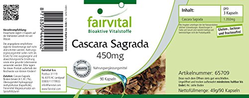 Cáscara Sagrada 450mg - VEGANA - Dosis elevada - 90 Cápsulas - Calidad Alemana