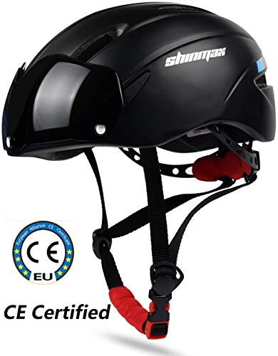 Casco Bicicleta con Visera, Kinglead Protección de Seguridad Ajustable Casco de Bicicleta Ligera para Montar en Bicicleta Casco de Bicicleta BMX Scooter Skate Mountain Road