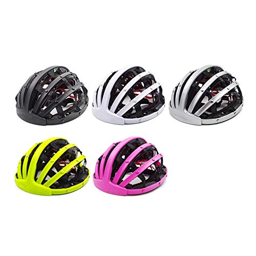 Casco Bicicleta ZWRY Casco Plegable Ultraligero para Hombres, Mujeres, Ciudad, Casco, Ciclismo, Carretera, Bicicleta de montaña, Bicicleta, Casco, L, Blanco 3