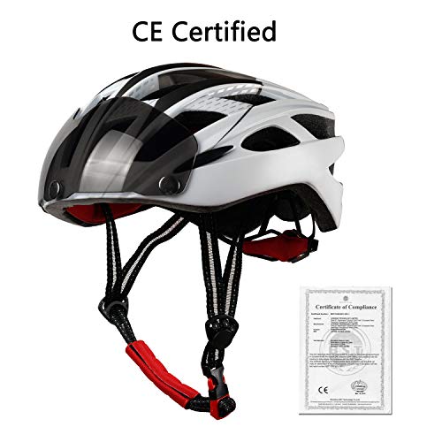 Casco bicicleta/Casco Bicic con luz,Certificado CE, casco bicicleta adulto con Visera Magnética Desmontable Gafas de Protección Super Light Casco Integral de Bicicleta Skateboarding Ski & Snowboard Casco bicicleta/Casco Bicic con luz,Certificado CE, casco bicicleta adulto con Visera Magnética Desmontable Gafas de Protección Super Light Casco Integral de Bicicleta Skateboarding Ski & Snowboard