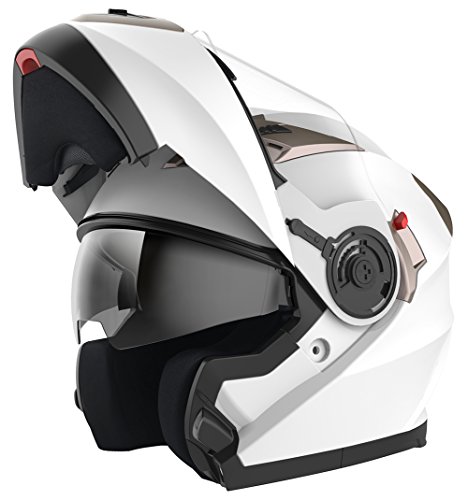 Casco Moto Modular ECE Homologado - YEMA YM-925 Casco de Moto Integral Scooter para Mujer Hombre Adultos con Doble Visera-Blanco-XL Casco Moto Modular ECE Homologado - YEMA YM-925 Casco de Moto Integral Scooter para Mujer Hombre Adultos con Doble Visera-Blanco-XL