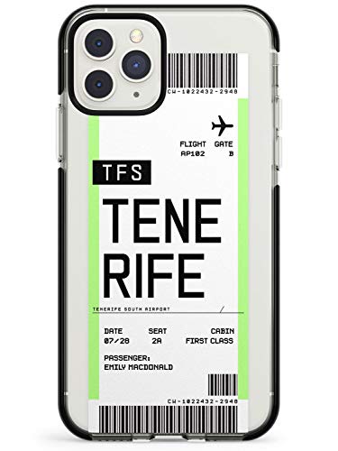 Case Warehouse embarque Personalizada Bono de Entrada: Tenerife Black Impact Funda para iPhone 11 Pro TPU Protector Ligero Phone Protectora con Personalizado