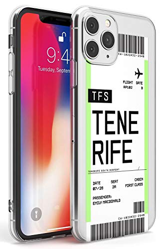 Case Warehouse embarque Personalizada Bono de Entrada: Tenerife Slim Funda para iPhone 11 Pro TPU Protector Ligero Phone Protectora con Personalizado Viajero