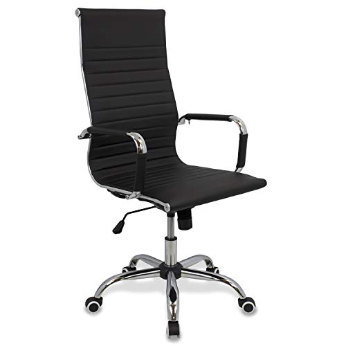 CashOffice - Silla de Oficina PU, Silla de Escritorio Giratoria y Regulable en altura (Varios Colores) (Negra) CashOffice - Silla de Oficina PU, Silla de Escritorio Giratoria y Regulable en altura (Varios Colores) (Negra)