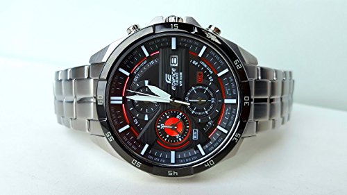 Casio EDIFICE Reloj en caja sólida, 10 BAR, Rojo/Negro, para Hombre, con Correa de Acero inoxidable, EFR-556DB-1AVUEF Casio EDIFICE Reloj en caja sólida, 10 BAR, Rojo/Negro, para Hombre, con Correa de Acero inoxidable, EFR-556DB-1AVUEF