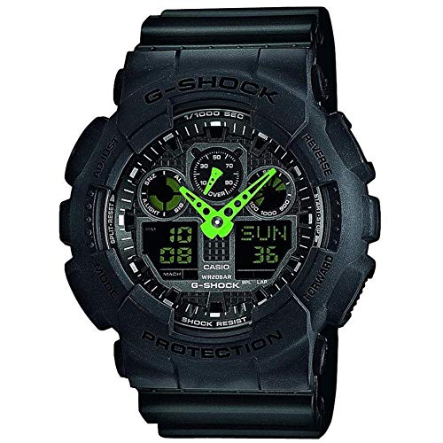 Casio G-SHOCK Reloj Analógico-Digital, 20 BAR, Negro, para Hombre, GA-100C-1A3ER Casio G-SHOCK Reloj Analógico-Digital, 20 BAR, Negro, para Hombre, GA-100C-1A3ER