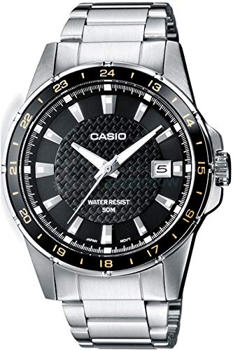 Casio Reloj Analógico para Hombre de Cuarzo con Correa en Acero Inoxidable MTP-1290D-1A2VEF