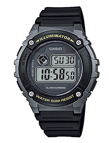 Casio Reloj Digital para Unisex de Cuarzo con Correa en Plástico W-216H-1BVEF