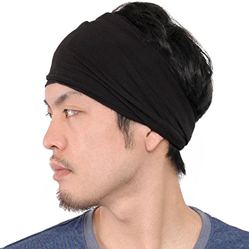 Casualbox Hombre Elástico Bandana Cinta Para El Pelo Venda Japonés Largo Cabello Rastas Cabeza Envolver Negro Casualbox Hombre Elástico Bandana Cinta Para El Pelo Venda Japonés Largo Cabello Rastas Cabeza Envolver Negro