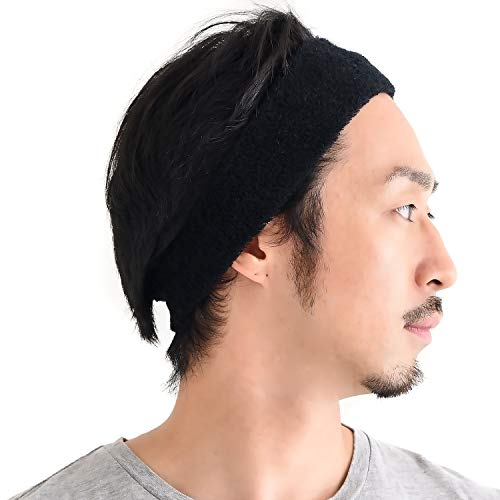 Casualbox Unisex Deportes Cinta para El Pelo - Sudor Absorción Algodón Vendas para Yoga Negro Casualbox Unisex Deportes Cinta para El Pelo - Sudor Absorción Algodón Vendas para Yoga Negro